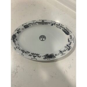 Tuxton The Dish Georgia Collection Oval Platter Nancy Jones 12 Inch White Black